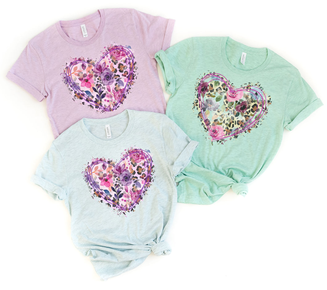 Floral Hearts Graphic Tee