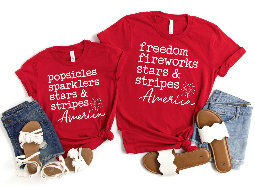 Freedom Fireworks Stars & Stripes Graphic Tee