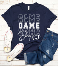Load image into Gallery viewer, Game Day Stacked Foorball Graphic Tee