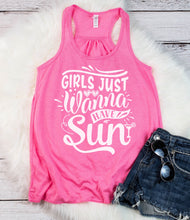 Load image into Gallery viewer, Girls Just Wanna Have Sun Graphic Tank