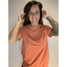 Load image into Gallery viewer, Orange Distressed Short Sleeve