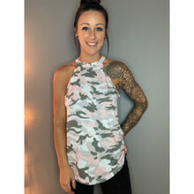 Load image into Gallery viewer, Pink Camo Halter Tank Top