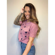 Load image into Gallery viewer, Pink Tee With Stars Short Sleeve
