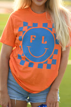 Load image into Gallery viewer, FL Checkered Smiley Tee