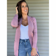 Load image into Gallery viewer, Basic Ribbed Cardigan With Pockets