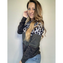 Load image into Gallery viewer, Forest Green Dark Leopard Hoodie