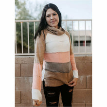 Load image into Gallery viewer, Tan &amp; Pink Stripe Long Sleeve