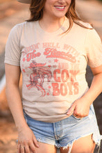 Load image into Gallery viewer, Raising Hell With the Hippies and the Cowboys Vintage Western Tee