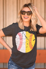 Load image into Gallery viewer, Half Baseball Half Softball PICK YOUR COLOR Tees