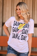 Load image into Gallery viewer, Half Baseball Half Softball Game Day Bolt Tee