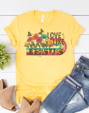 Love Like Jesus Butterflies Graphic Tee