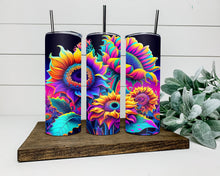 Load image into Gallery viewer, Neon Sunflowers Tumbler