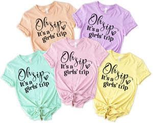 Oh Sip It's A Girls Trip Graphic Tee