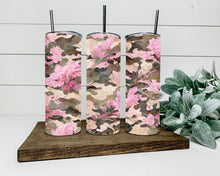 Load image into Gallery viewer, Pink Floral Camo Tumbler
