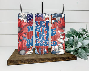 Red, White and Blessed Tumbler