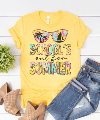 Schools Out for Summer Tie Dye Graphic Tee