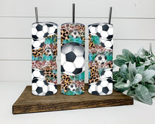 Load image into Gallery viewer, Leopard Soccer Tumbler