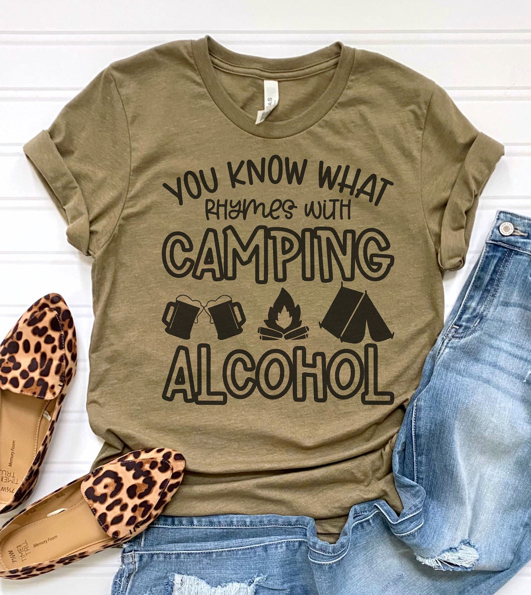 You Know What Rhymes with Camping Graphic Tee