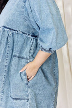 Load image into Gallery viewer, HEYSON Full Size Oversized Denim Babydoll Dress