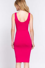 Load image into Gallery viewer, ACTIVE BASIC Ribbed Round Neck Tank Dress