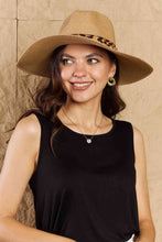 Load image into Gallery viewer, Fame Wild One Leopard Ribbon Straw Hat