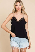 Load image into Gallery viewer, Culture Code Lace Detail Spaghetti Strap Cami