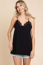 Load image into Gallery viewer, Culture Code Lace Detail Spaghetti Strap Cami