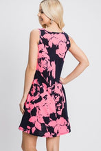 Load image into Gallery viewer, Heimish Full Size Floral V-Neck Tank Dress with Pockets